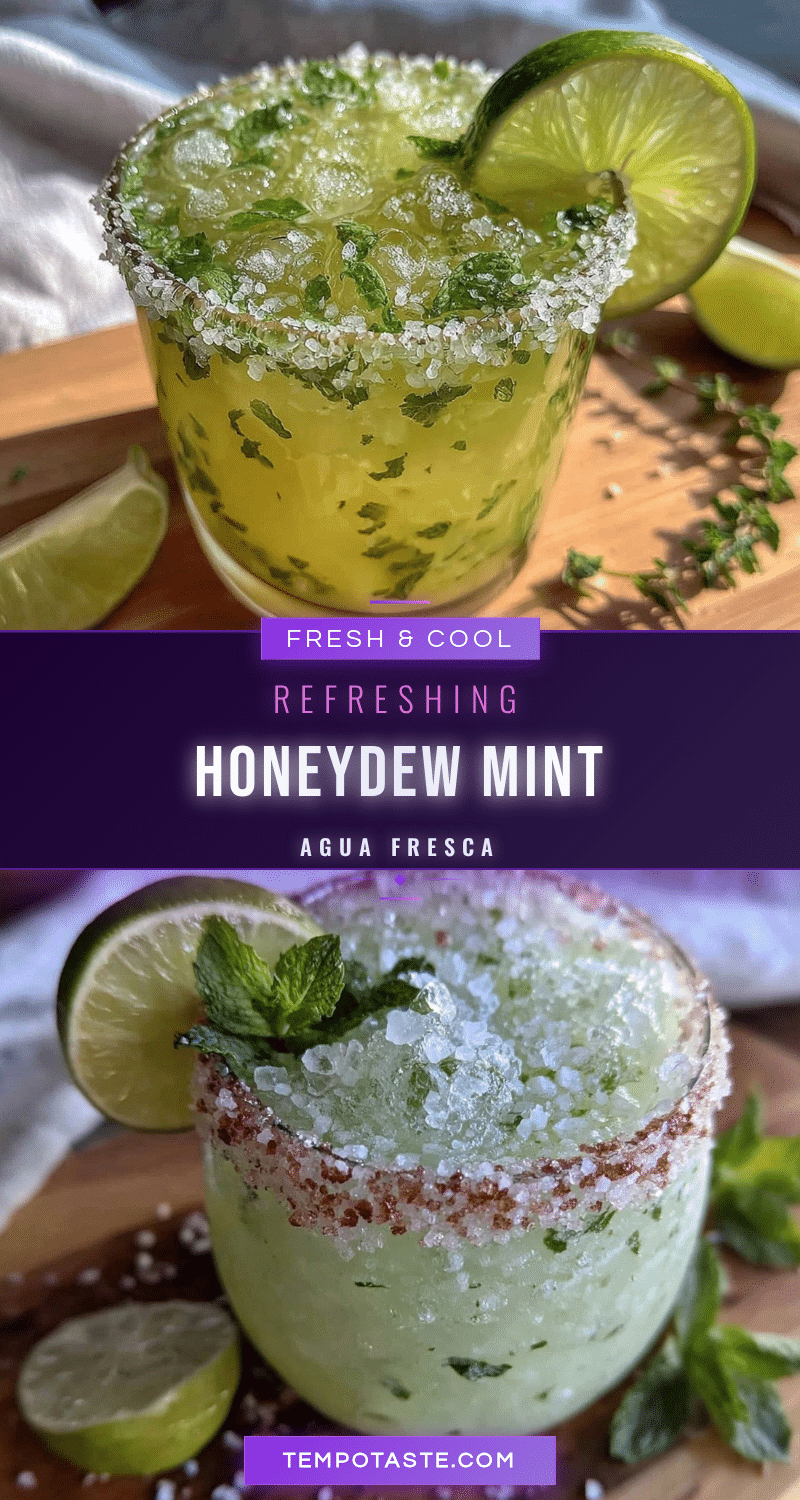 fresh honeydew mint agua fresca recipe