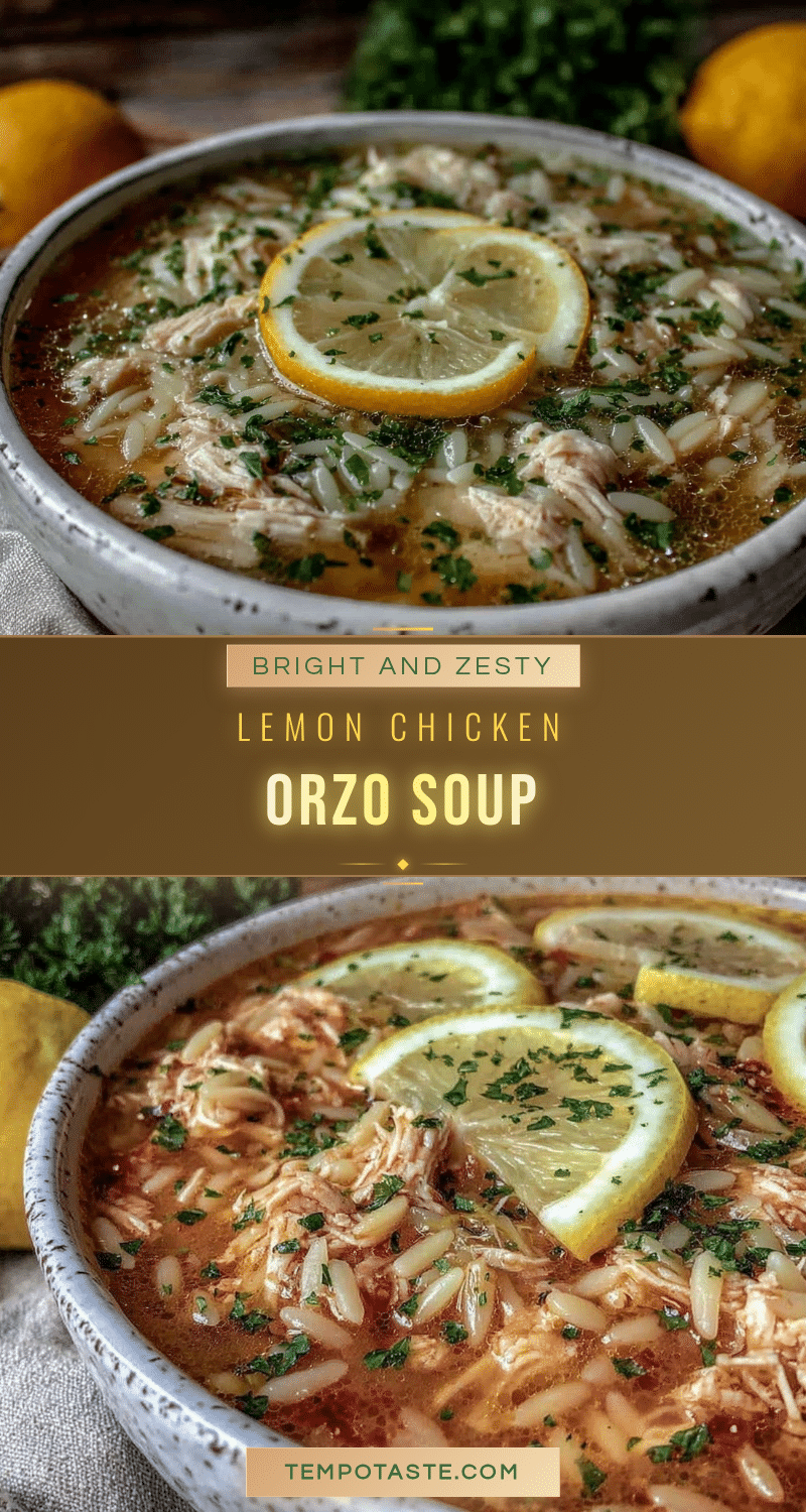 fresh lemon chicken orzo soup recipe