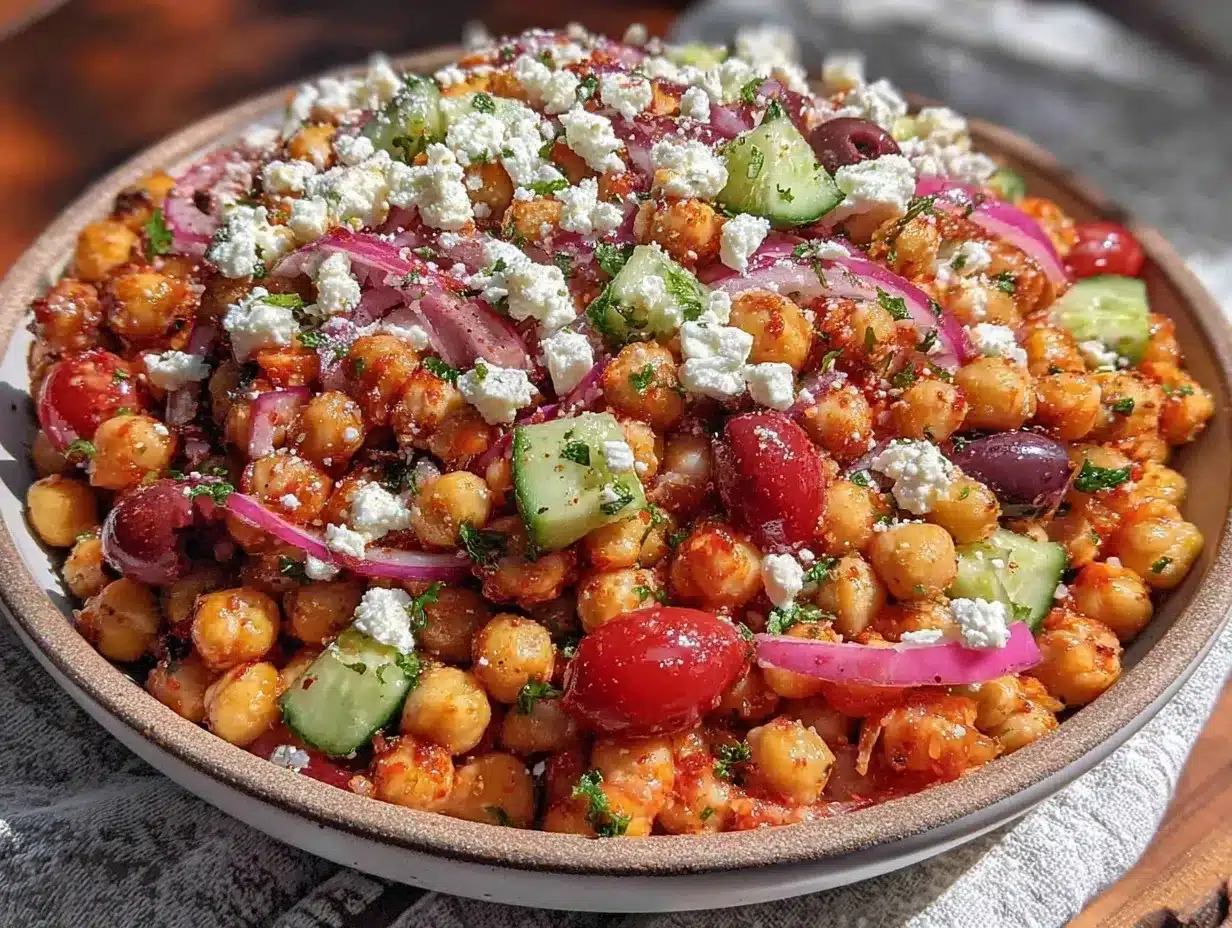 fresh mediterranean chickpea salad preparation steps