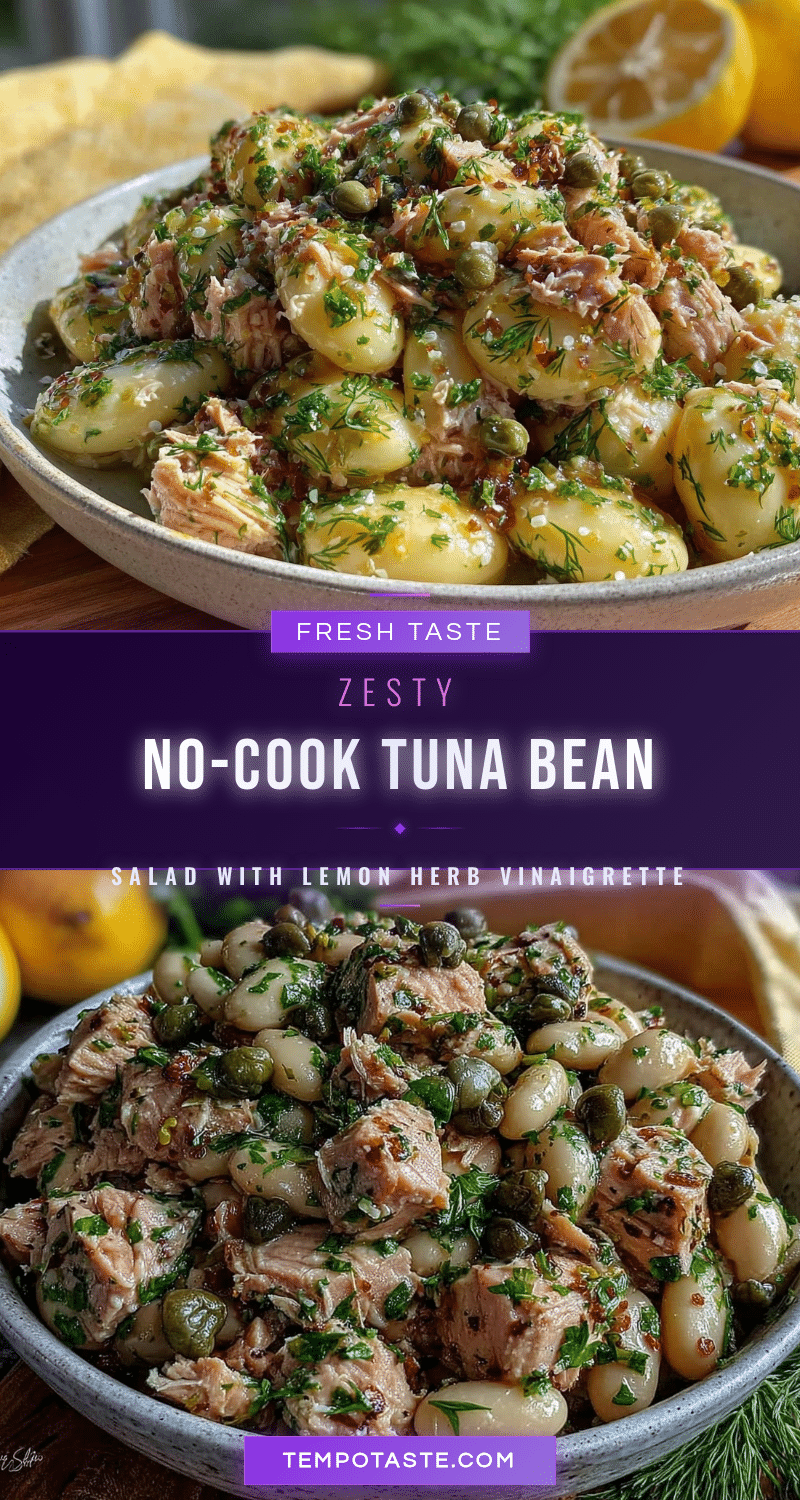 Fresh No-Cook Tuna White Bean Salad recipe