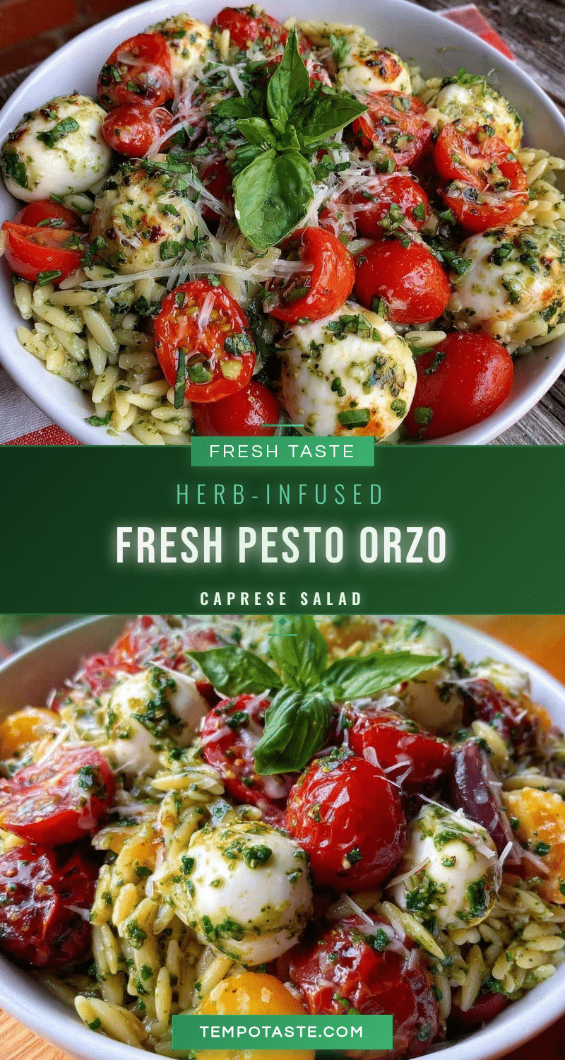 fresh pesto orzo caprese salad recipe