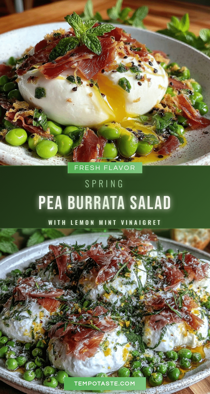 fresh spring pea burrata salad recipe