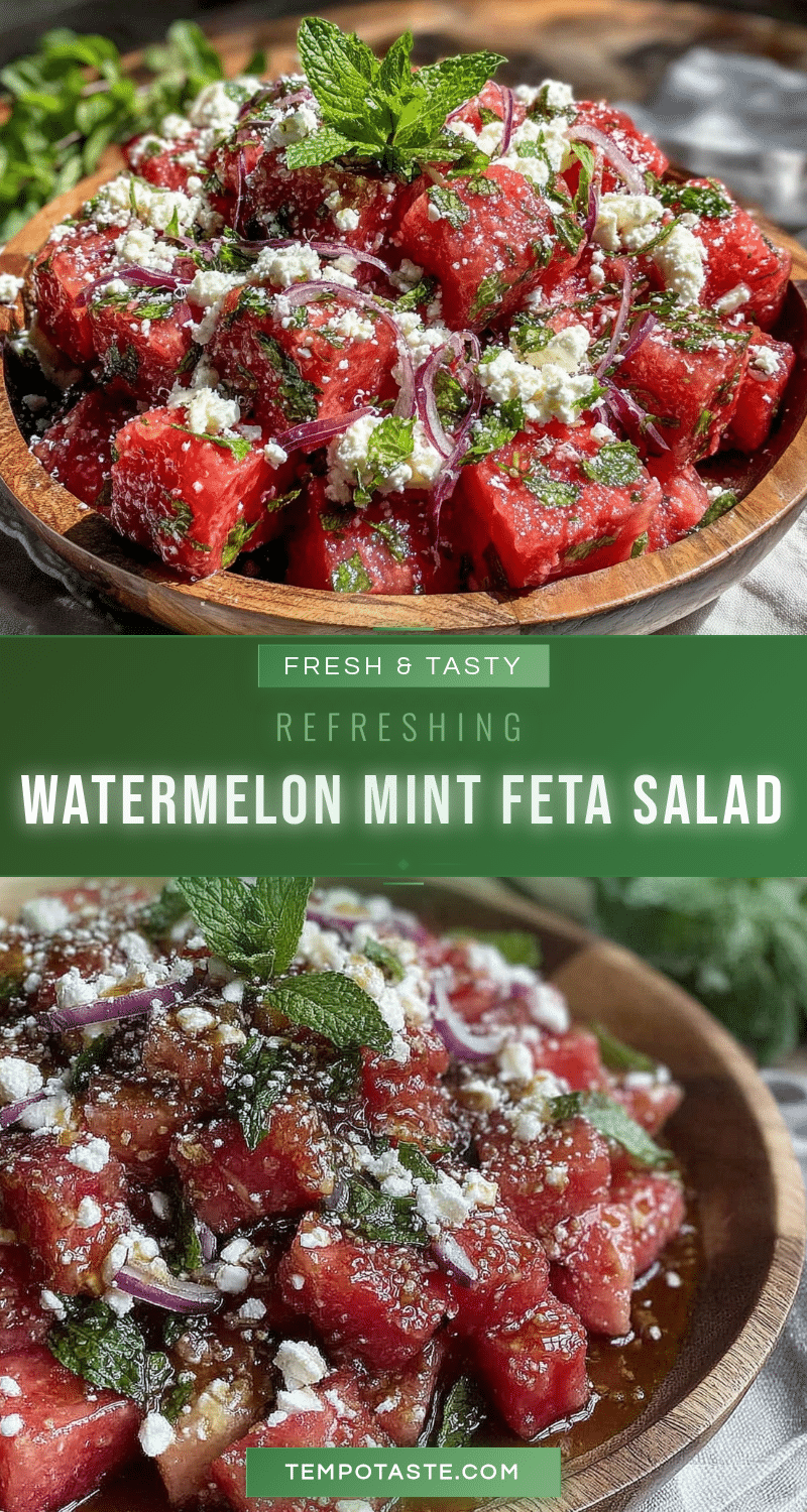 fresh watermelon mint feta salad recipe