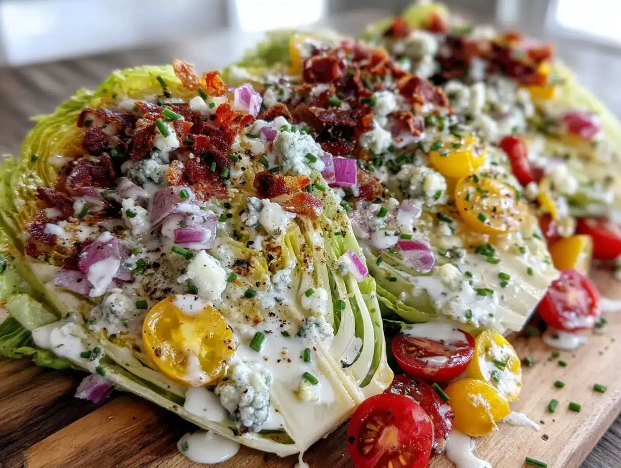 fresh wedge salad preparation steps