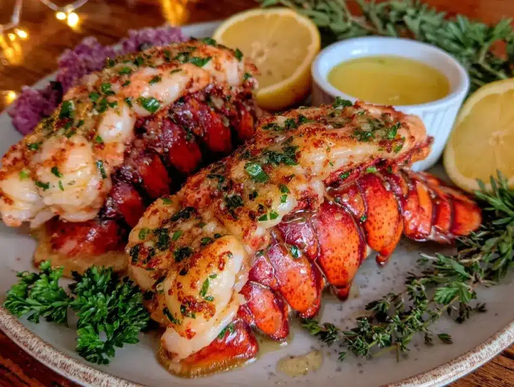 garlic butter lobster tail - featured image