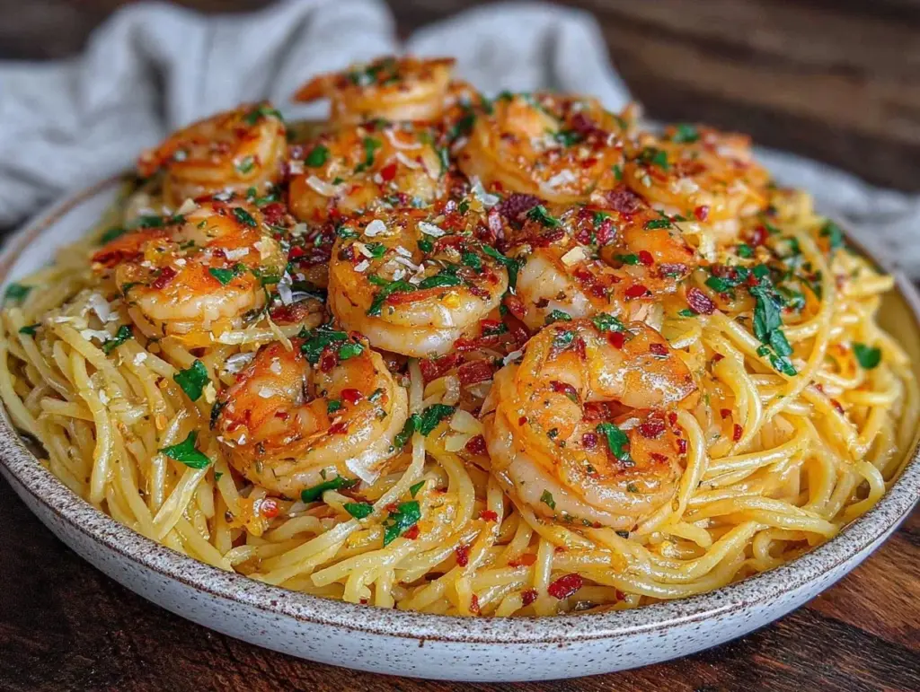 garlic butter shrimp scampi pasta - featured image