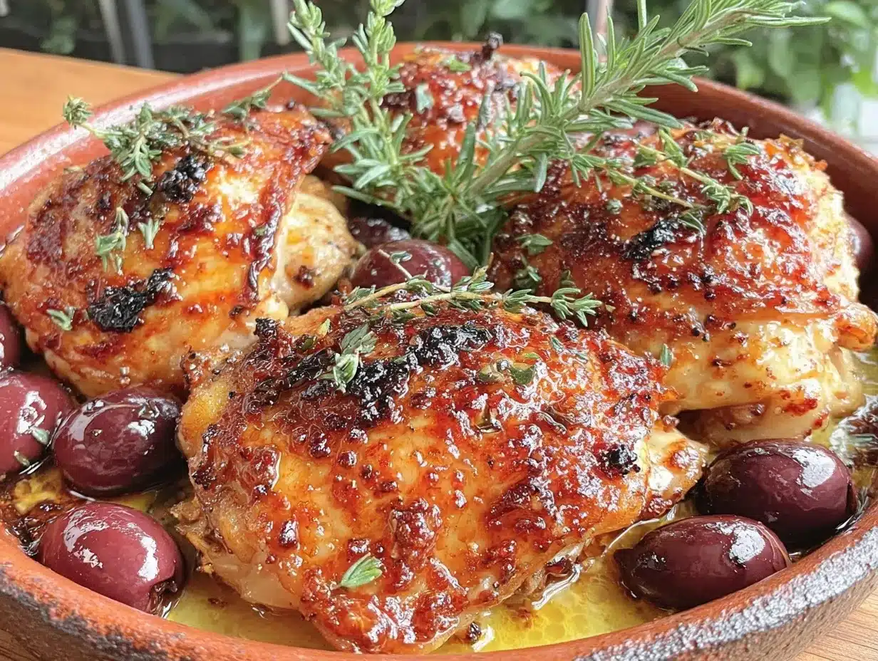 Greek chicken thighs preparation steps
