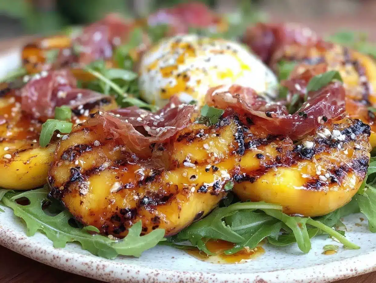 grilled peach prosciutto salad preparation steps