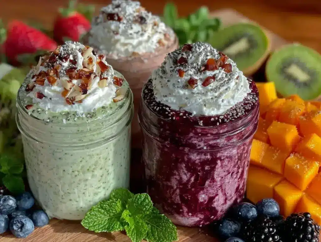 healthy easy creamy protein smoothies - featured image