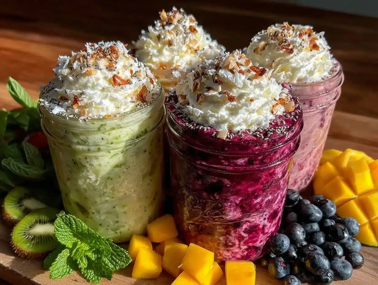 healthy easy creamy protein smoothies preparation steps