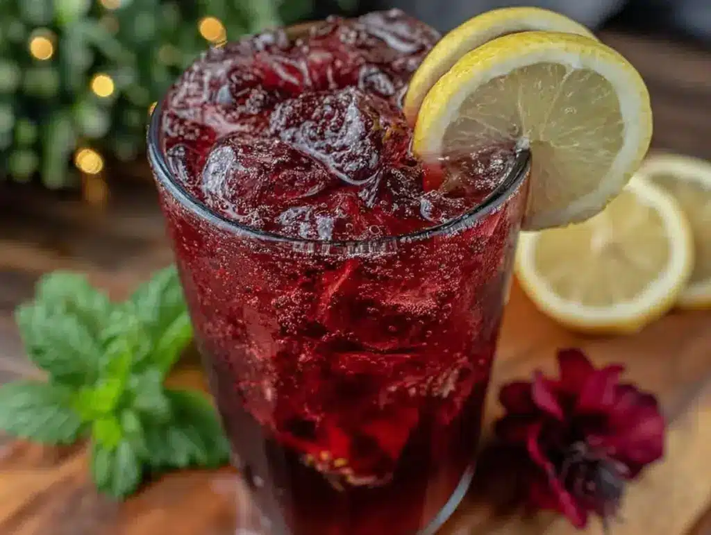 hibiscus rose iced tea - featured image