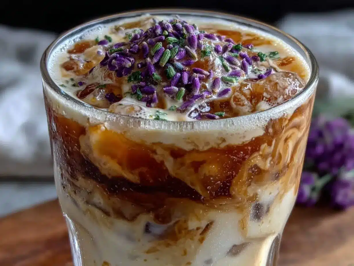 iced lavender honey latte preparation steps