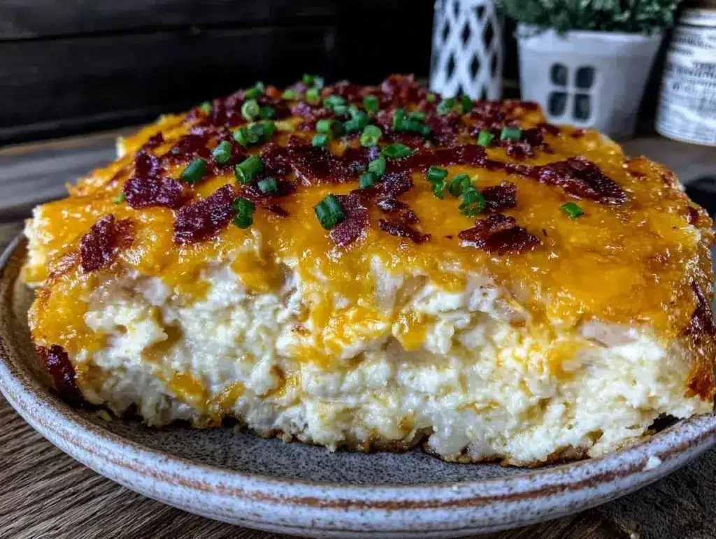 loaded cheesy potato casserole - featured image