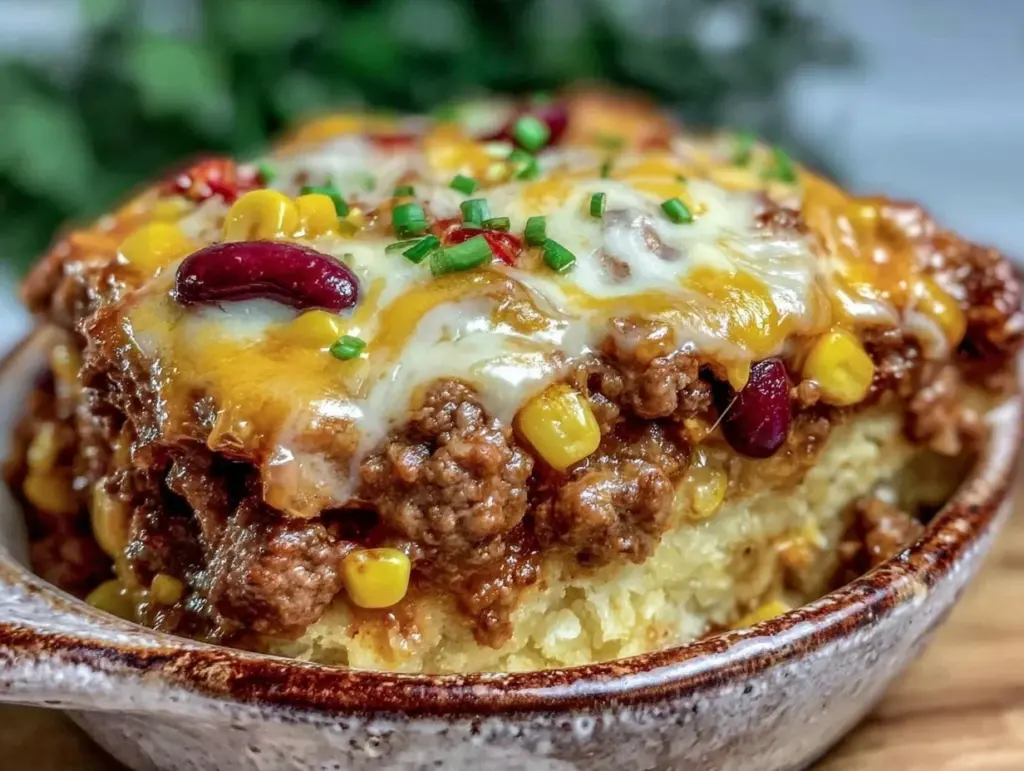 loaded cowboy casserole - featured image