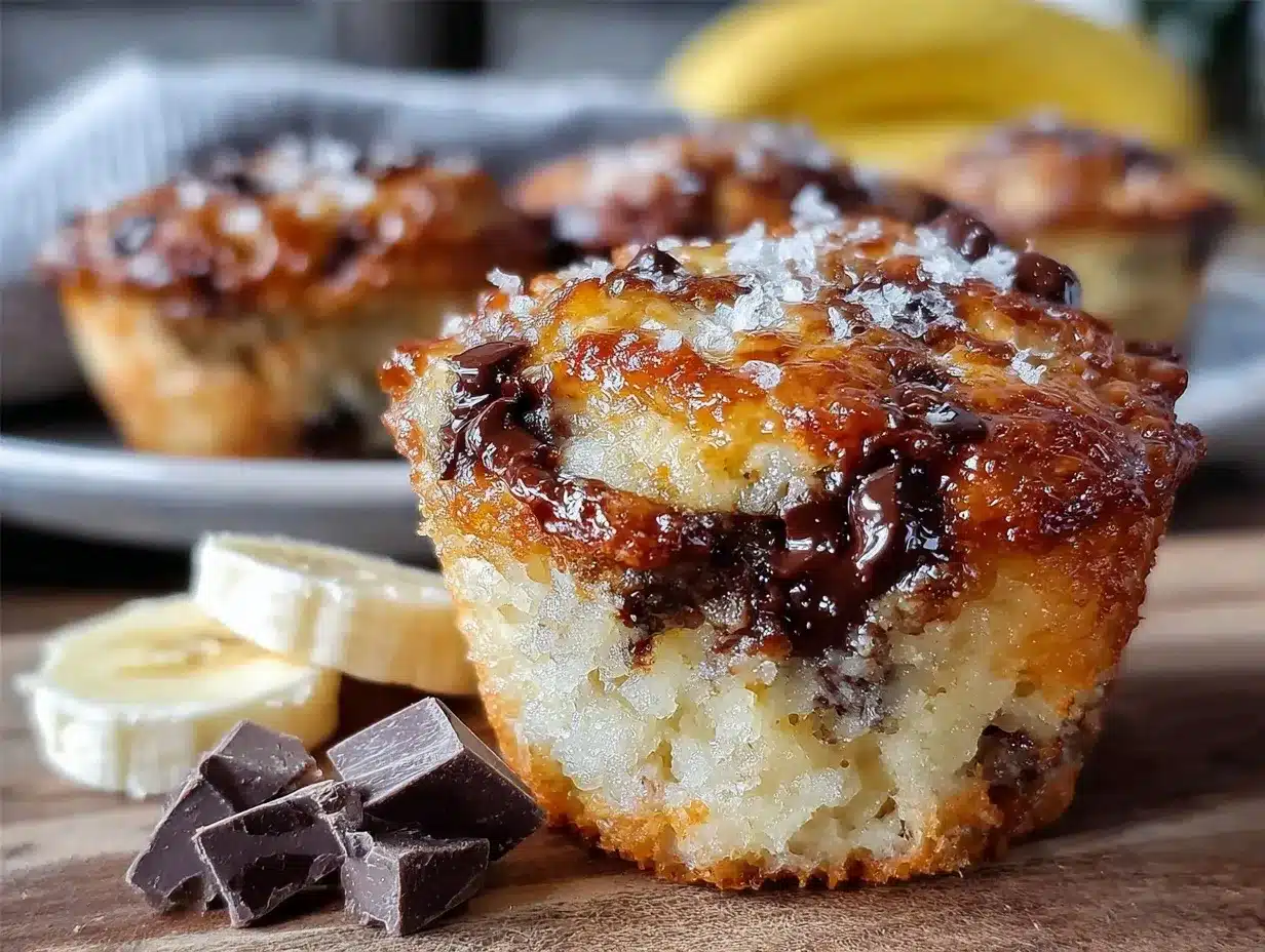 moist chocolate chip banana bread muffins preparation steps