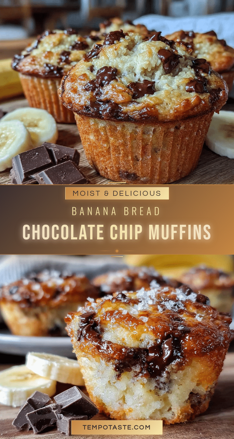 moist chocolate chip banana bread muffins recipe