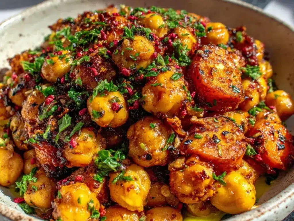 Moroccan spiced chickpea salad - featured image