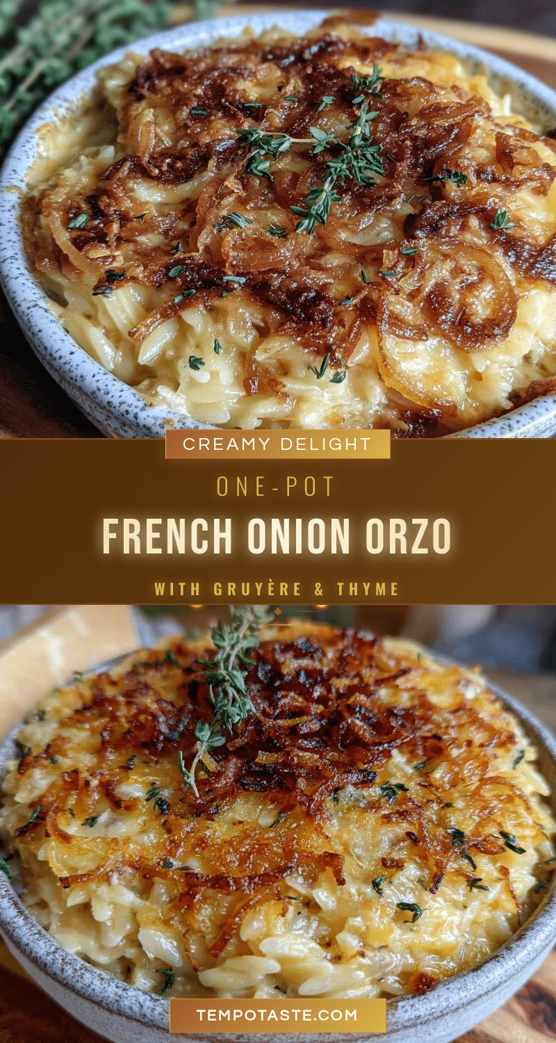 one-pot french onion orzo recipe
