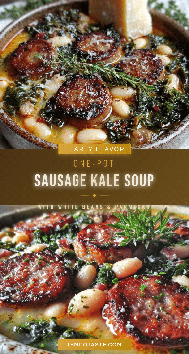 one-pot sausage white bean kale soup recipe