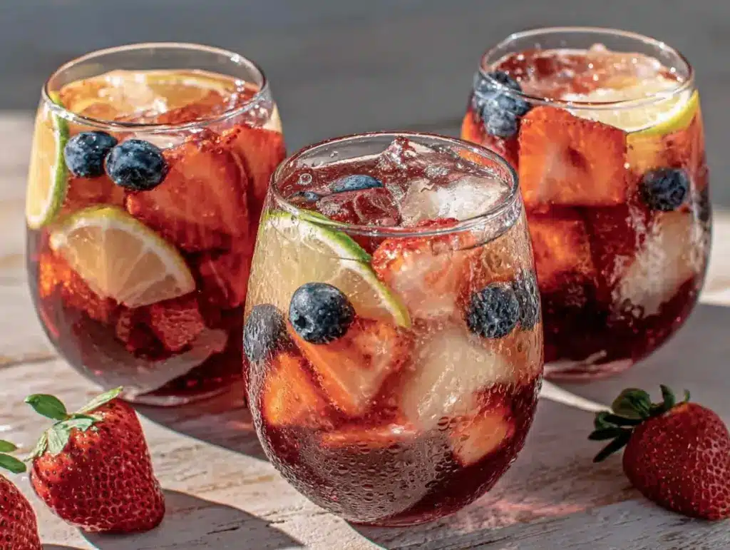 red white and blue sangria - featured image