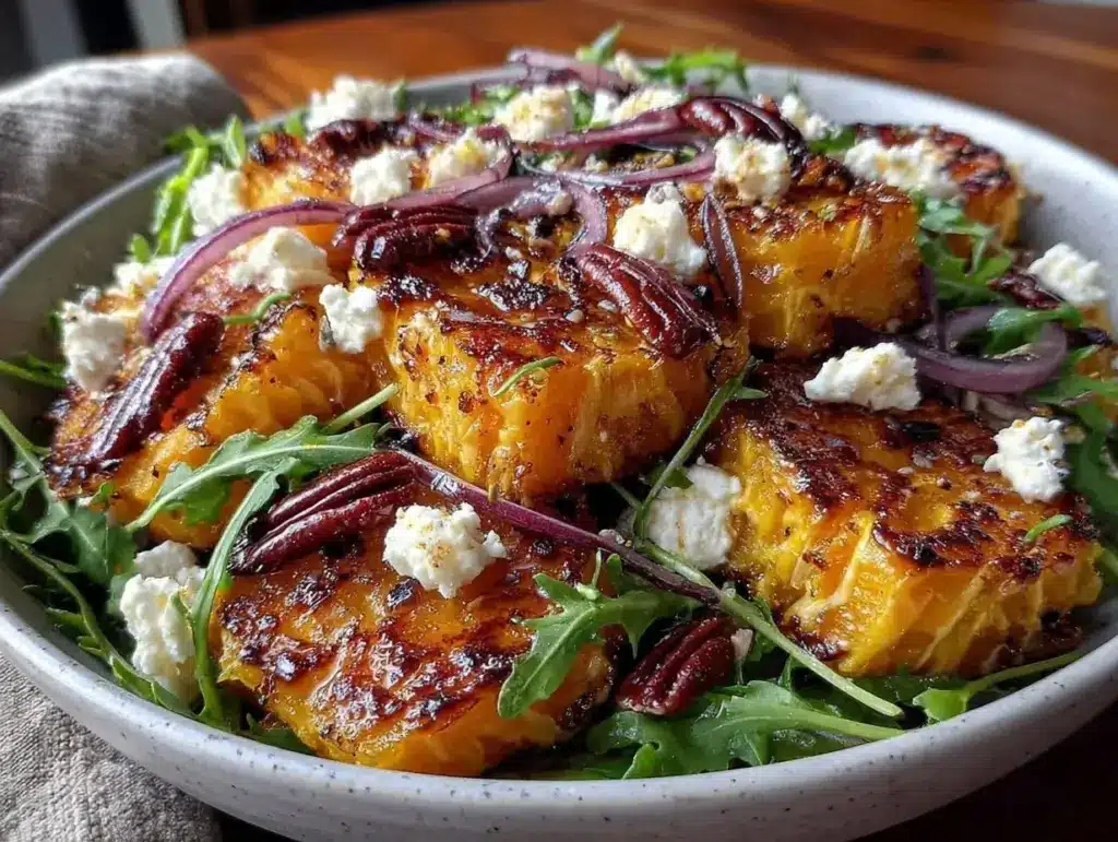 roasted butternut squash arugula salad - featured image