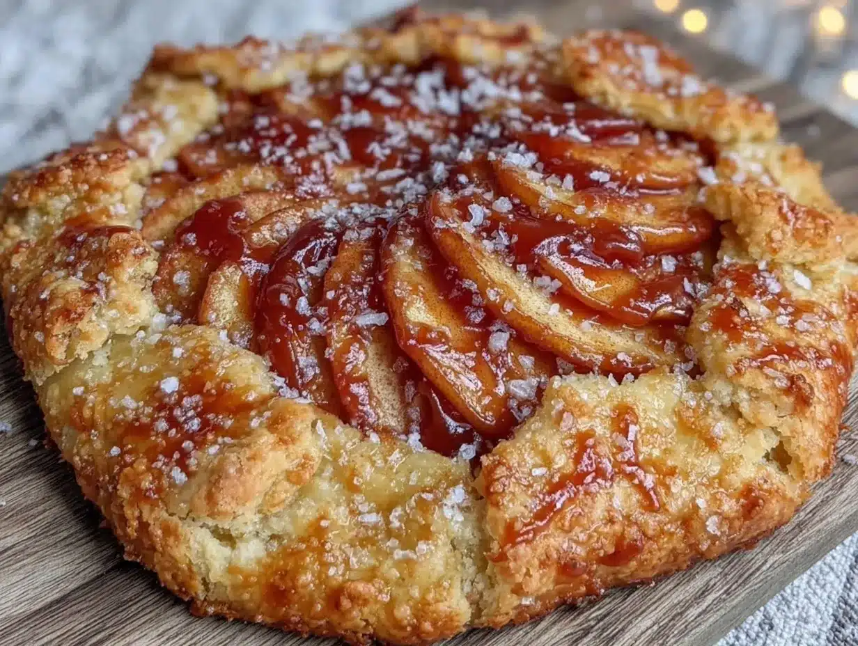 salted caramel apple galette preparation steps