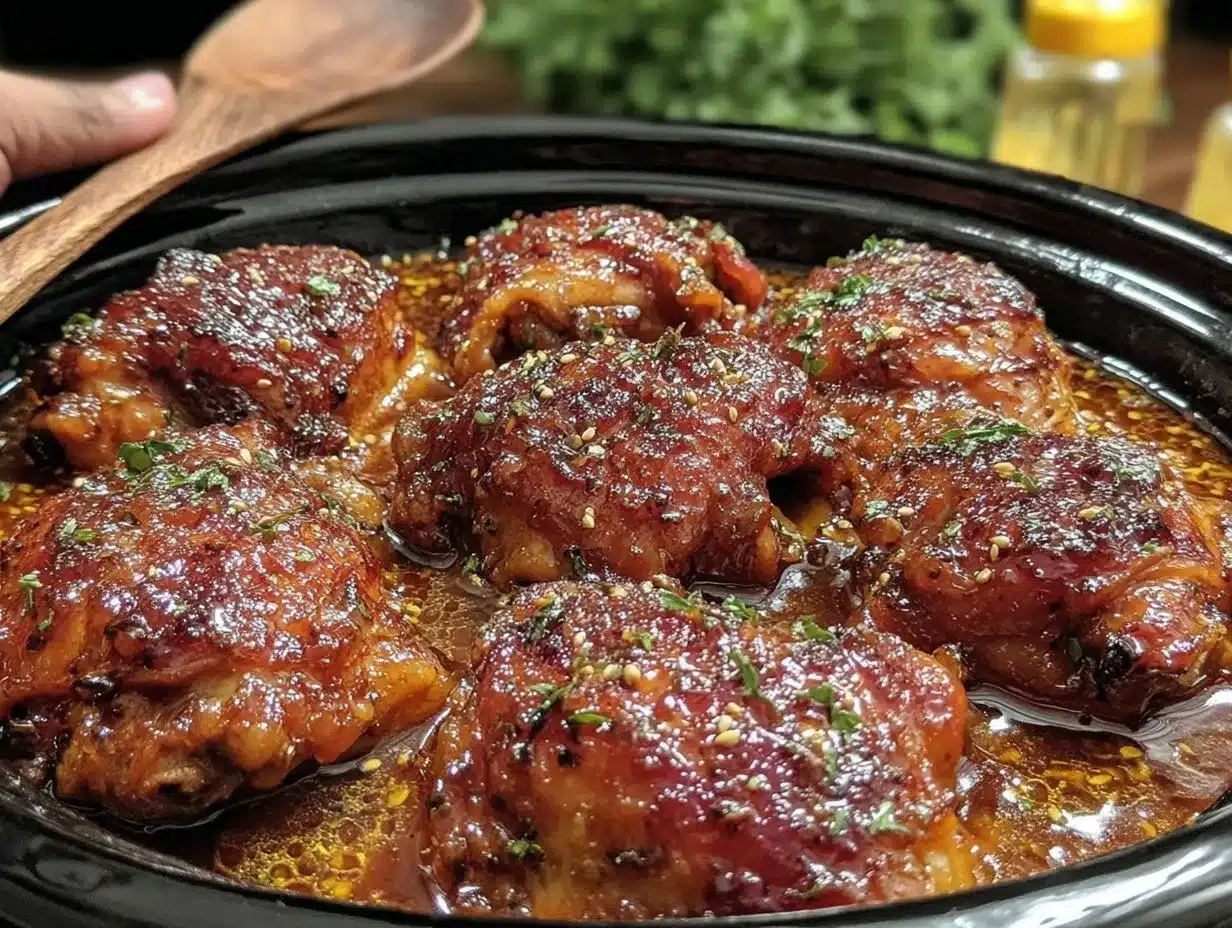 savory honey soy crockpot chicken thighs preparation steps