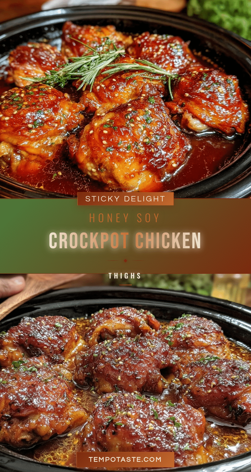 savory honey soy crockpot chicken thighs recipe