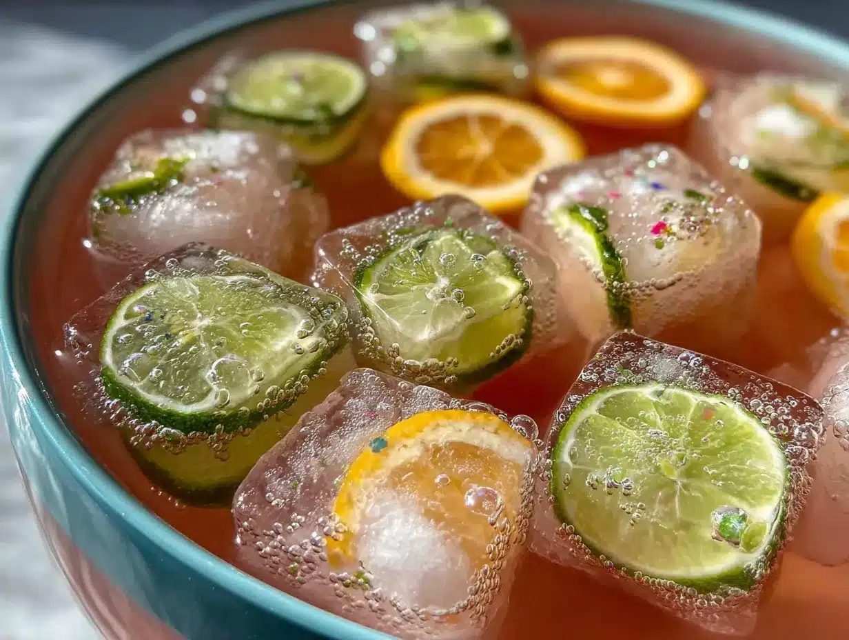 sparkling pink lemonade punch preparation steps
