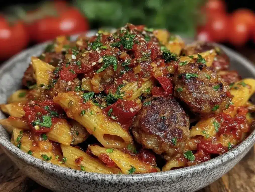 spicy arrabbiata penne - featured image