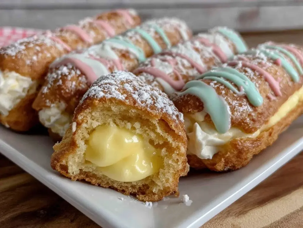 spring lemon eclairs - featured image