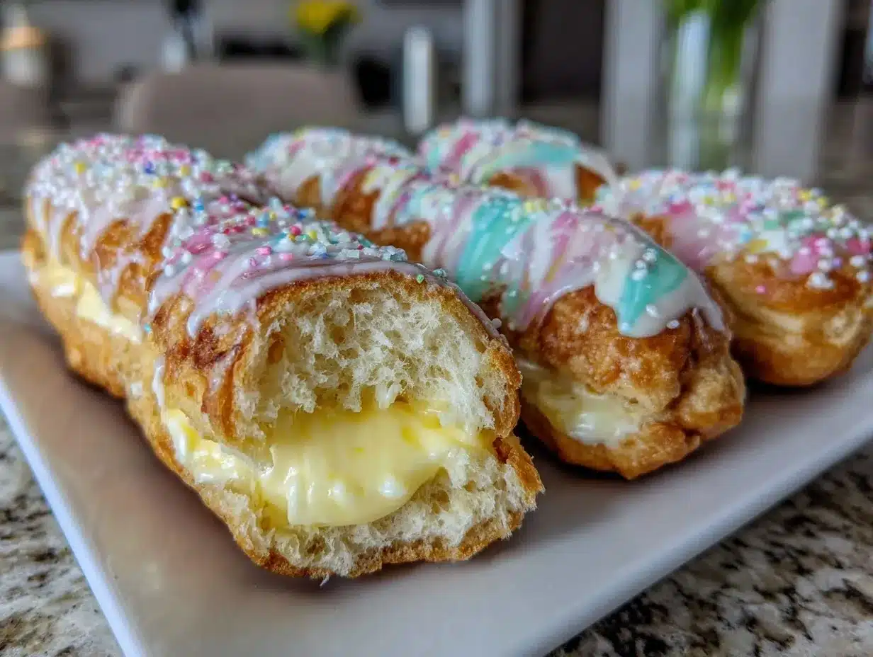 spring lemon eclairs preparation steps