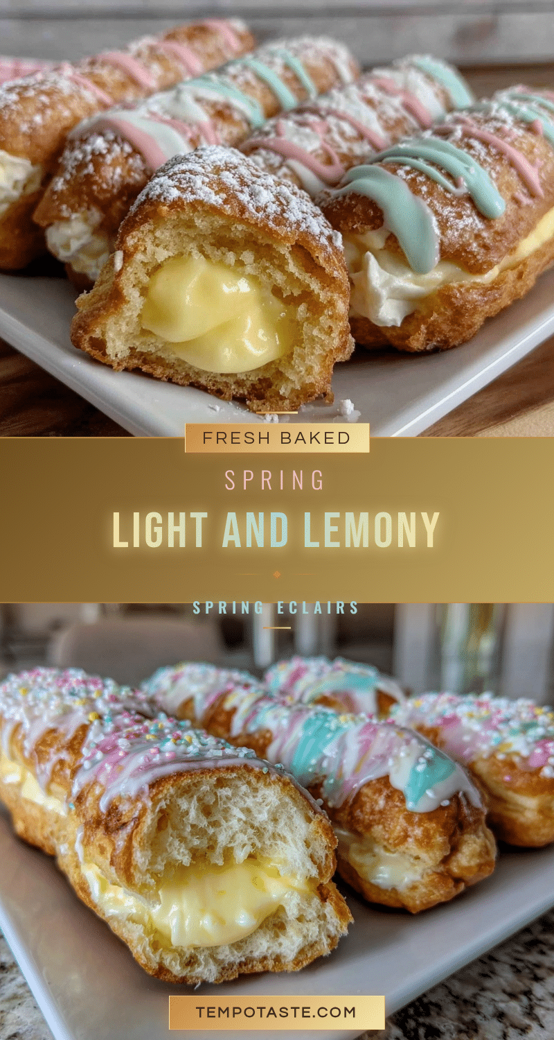spring lemon eclairs recipe