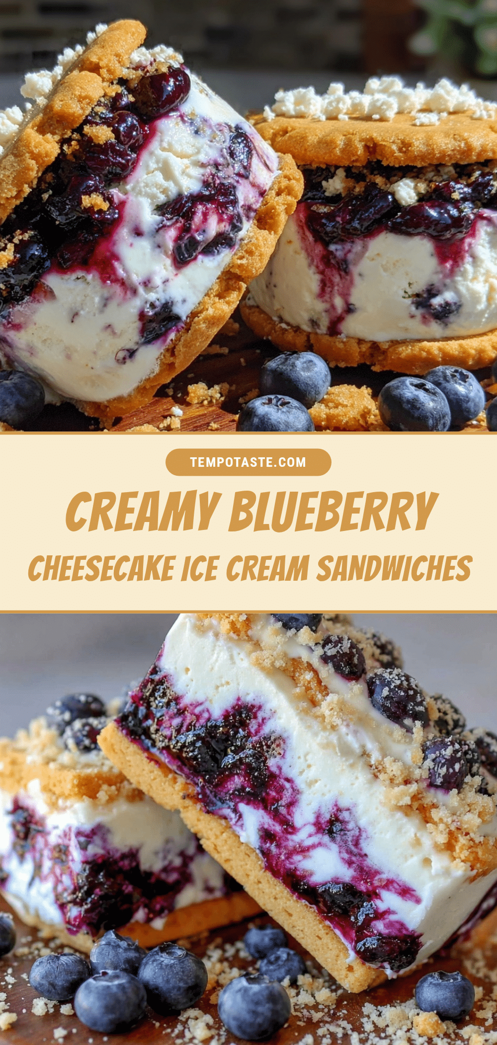 blueberry cheesecake ice cream sandwiches recipe