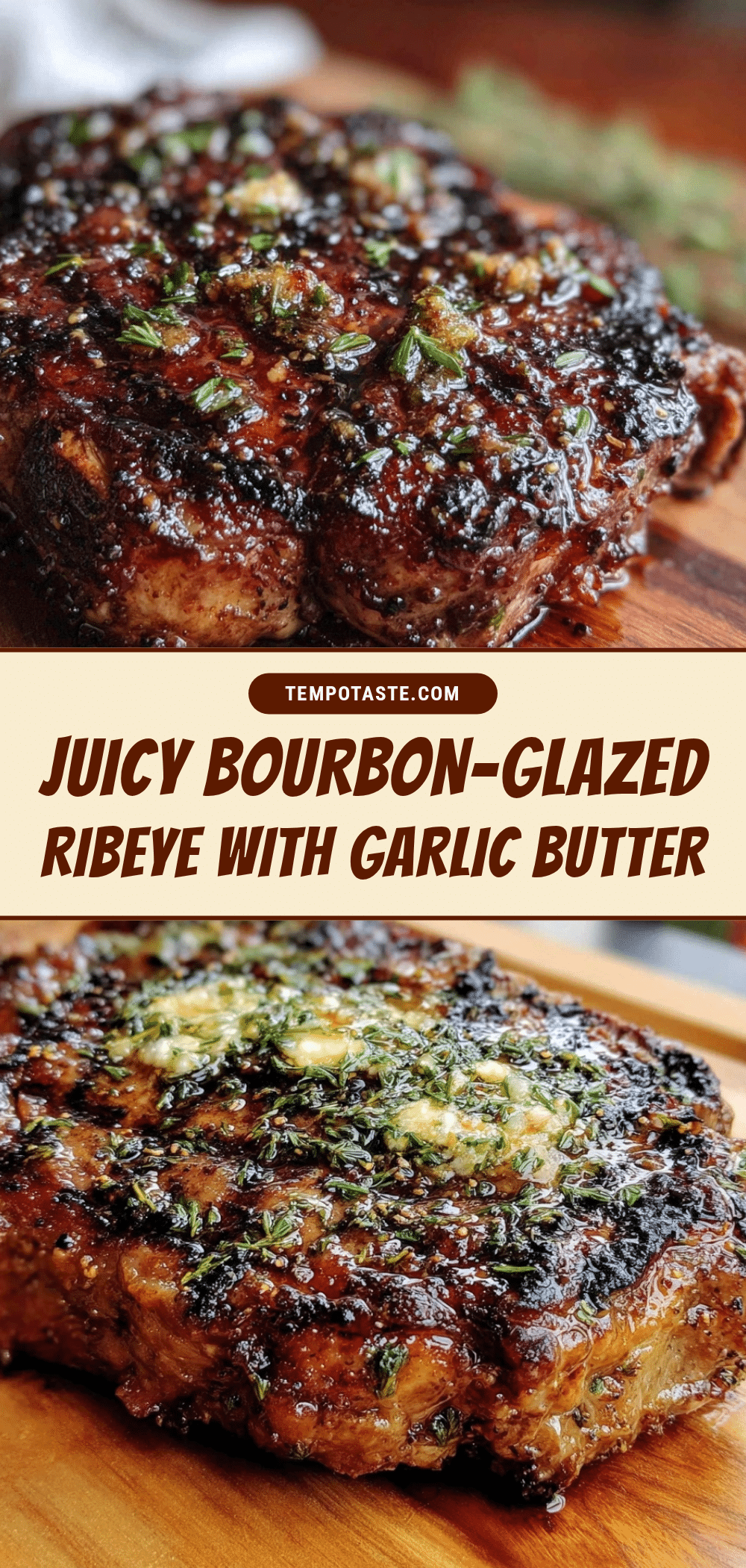 bourbon-glazed ribeye steak recipe