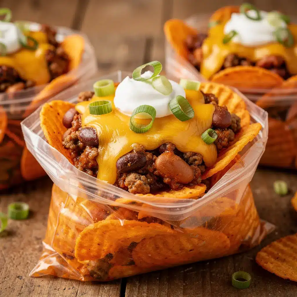 chili cheese frito pie bags preparation steps