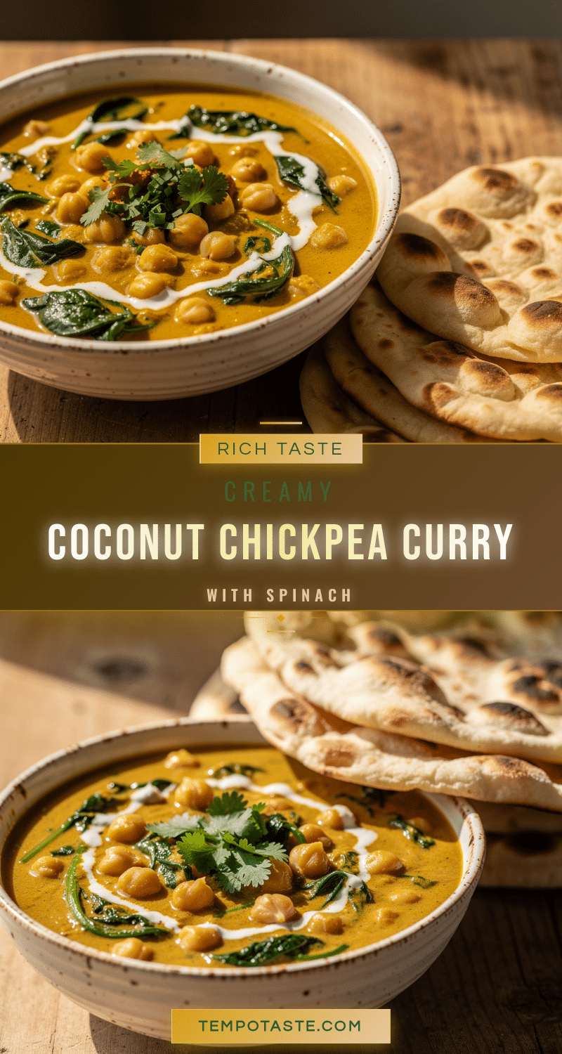 creamy coconut chickpea curry recipe