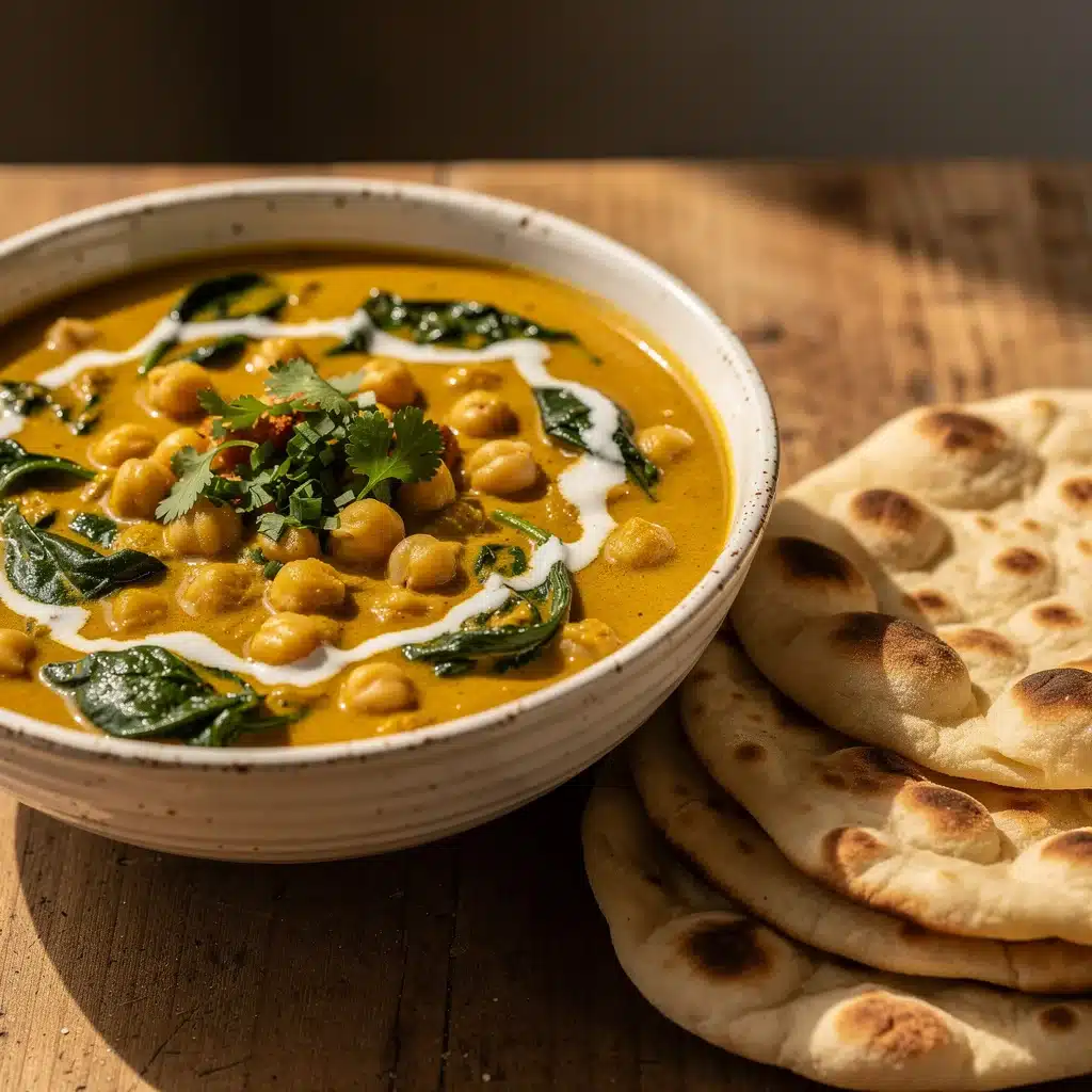 creamy coconut chickpea curry - featured image