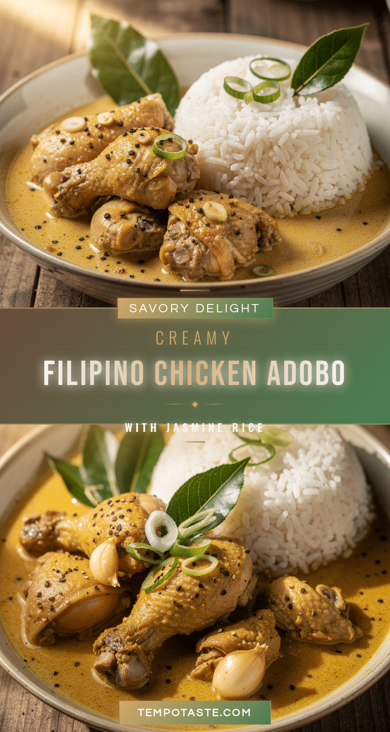 creamy Filipino chicken adobo recipe