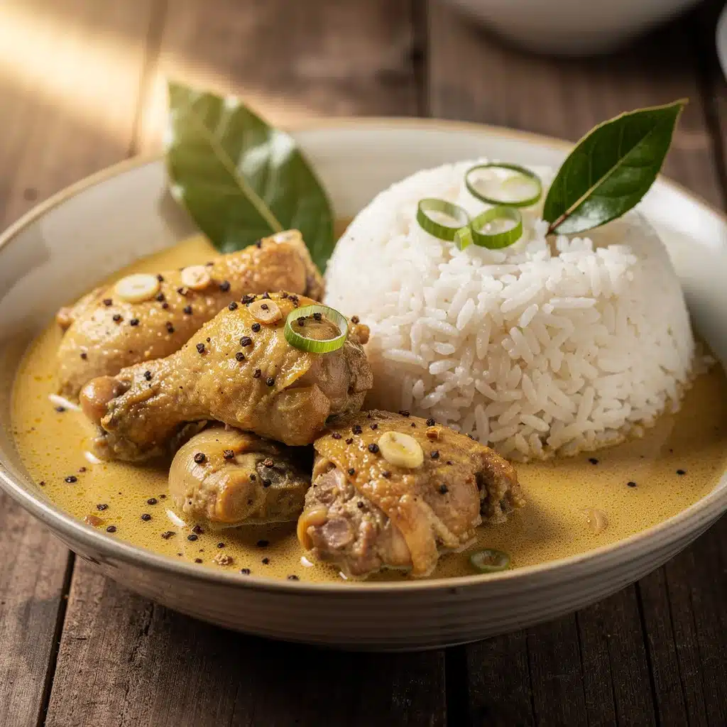 creamy Filipino chicken adobo - featured image