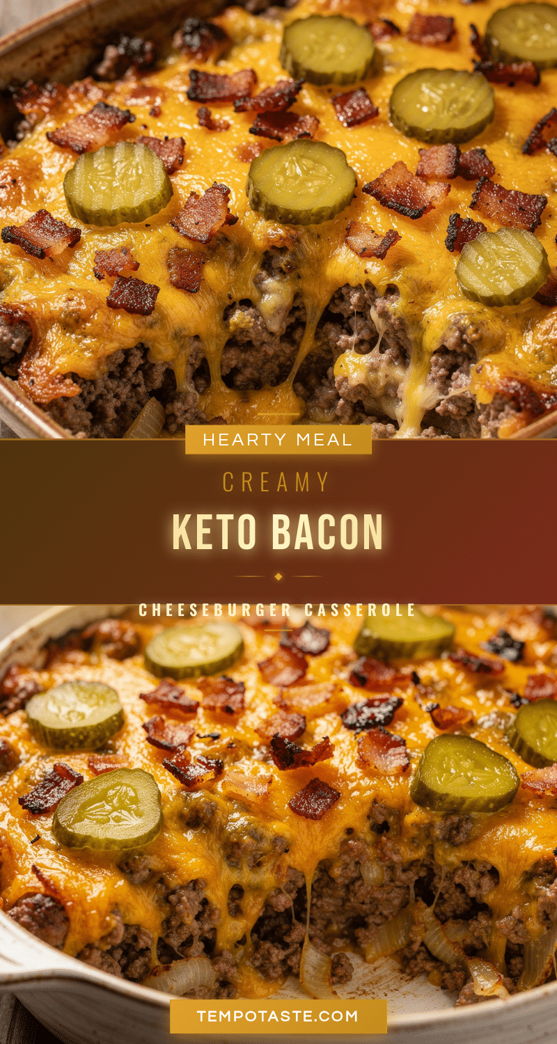 creamy keto bacon cheeseburger casserole recipe