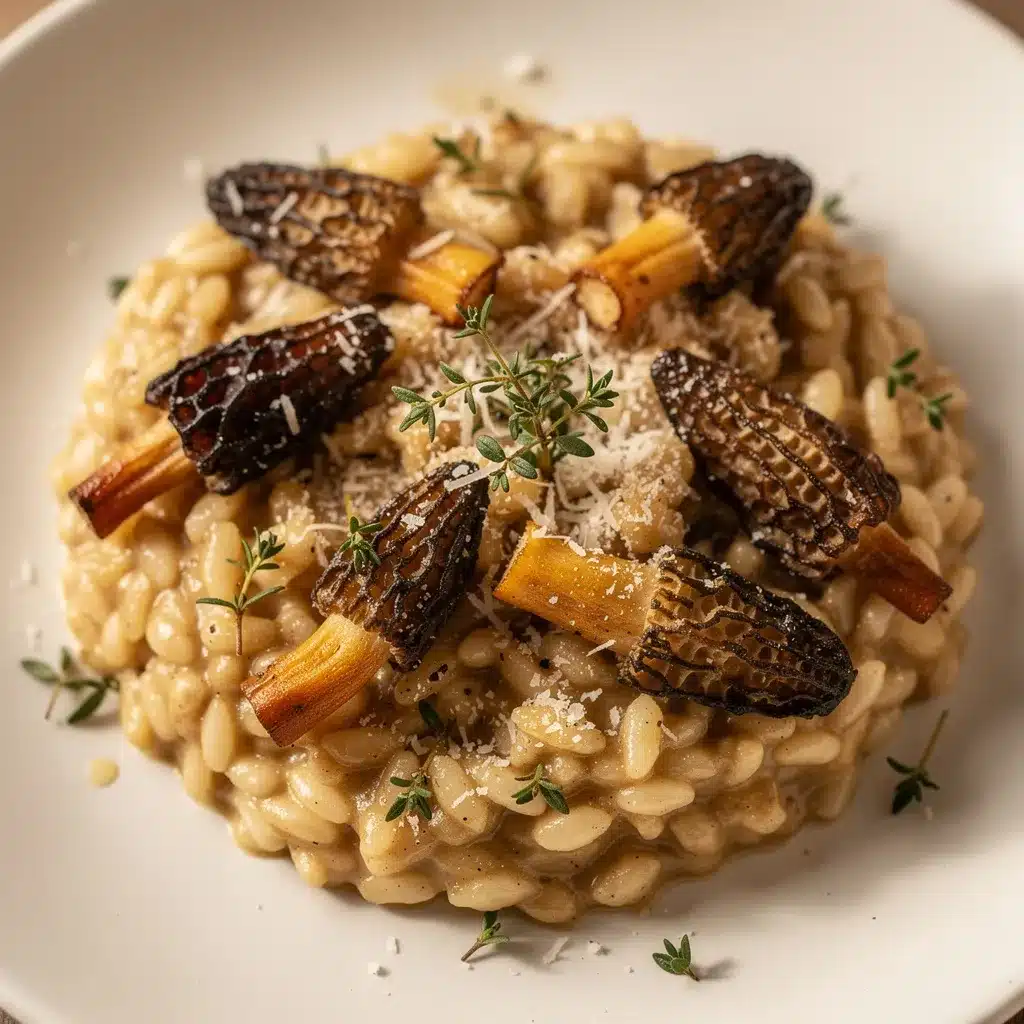 creamy morel mushroom risotto preparation steps