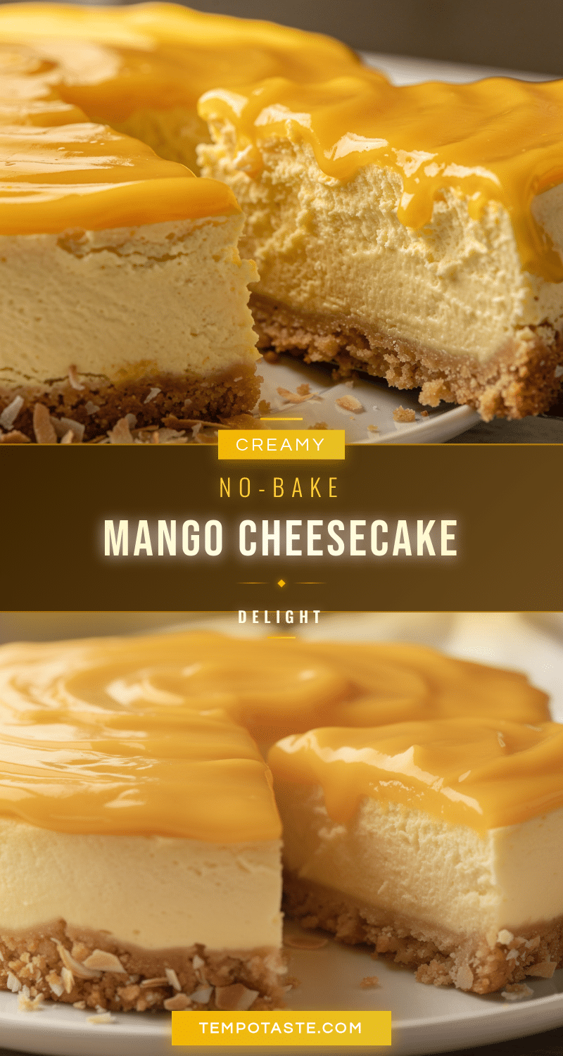 creamy no-bake mango cheesecake recipe