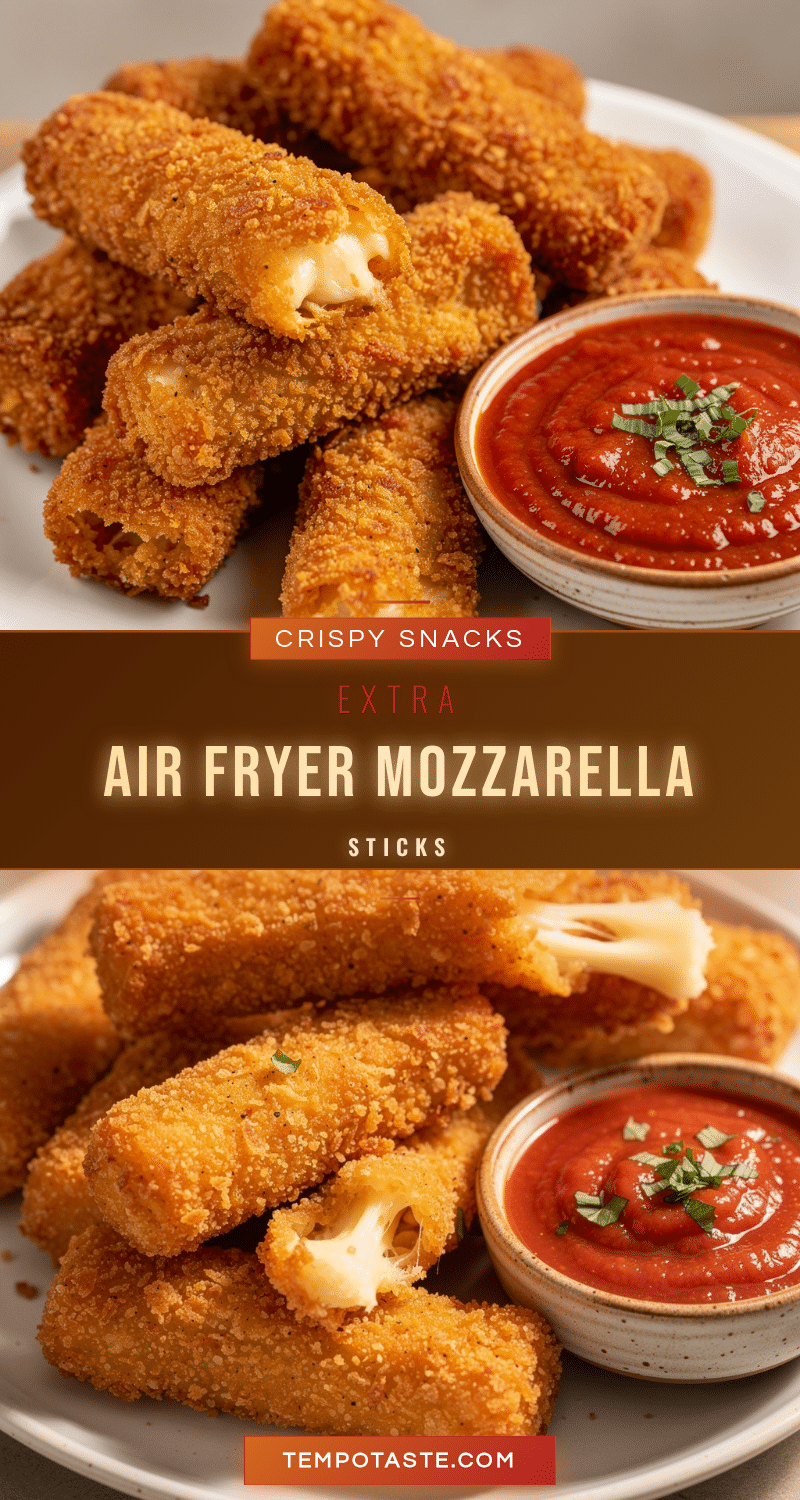 crispy air fryer mozzarella sticks recipe