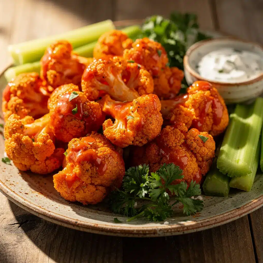 crispy buffalo cauliflower wings preparation steps