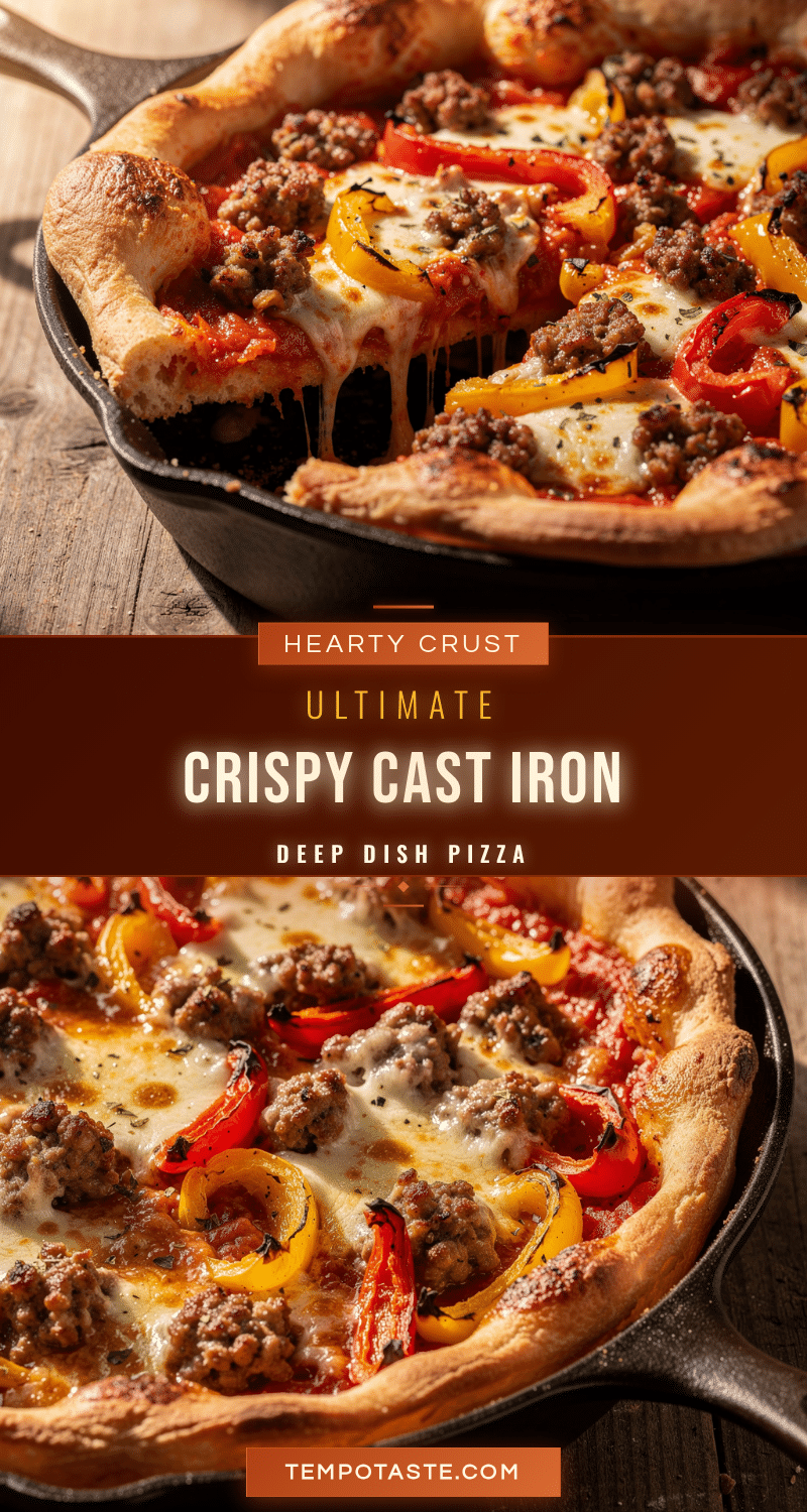 crispy cast iron deep dish pizza recipe