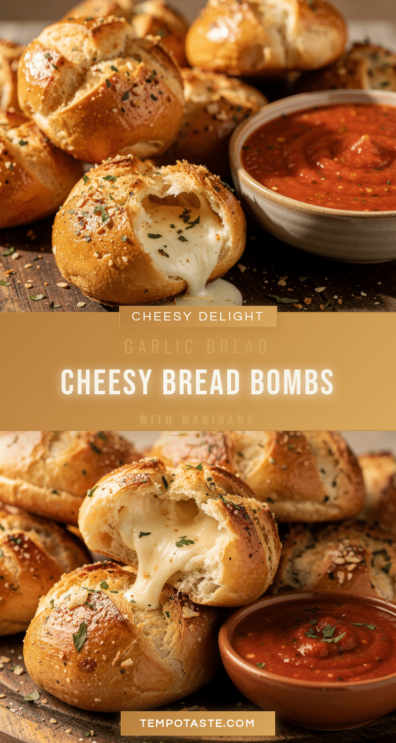 crispy cheese-stuffed garlic bread bombs recipe