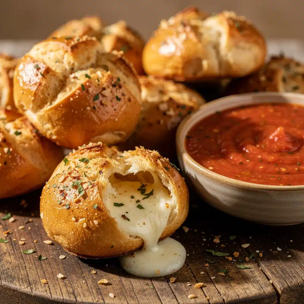 crispy cheese-stuffed garlic bread bombs - featured image