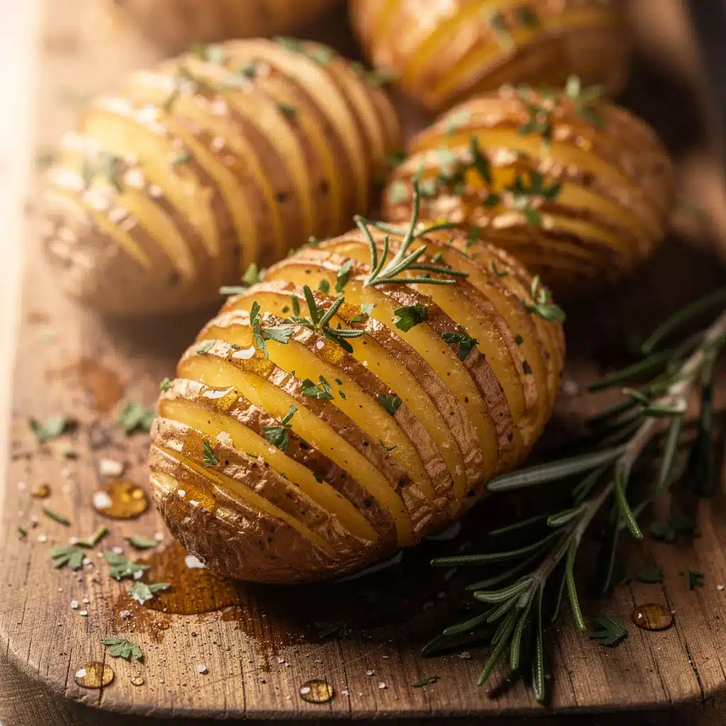 crispy hasselback potatoes - featured image