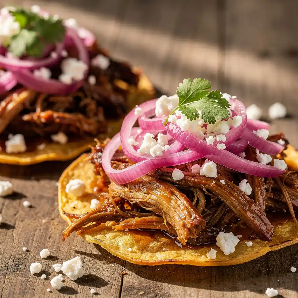 crispy homemade carnitas tostadas - featured image
